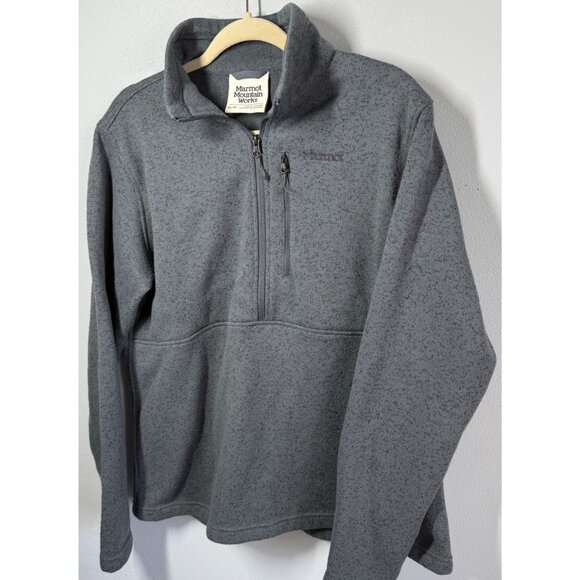Marmot Womens Drop Line Half Zip Jacket XL Steel Gray Pullover Lightweight Fleec - Picture 1 of 11